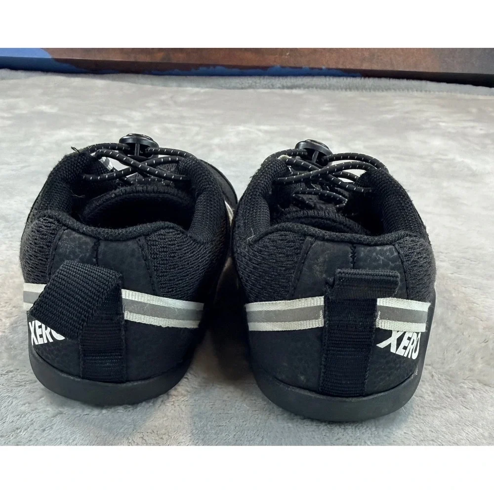 Xero Kids Prio Barefoot Wide Toe Box Running Athletic Shoes Black White Size 13